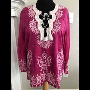 Charter Club Embroidered Top
